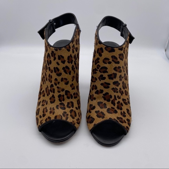Atelier Nicole Miller Isla Leather Leopard Heels 6 - Picture 3 of 8